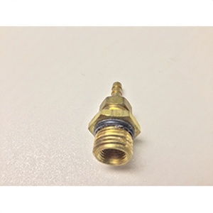 Adaptor 1/8 NPTM BCG 0 .125 OD Barb Brass Adaptor 1/8 NPTM BCG 0 .125 OD Barb Brass