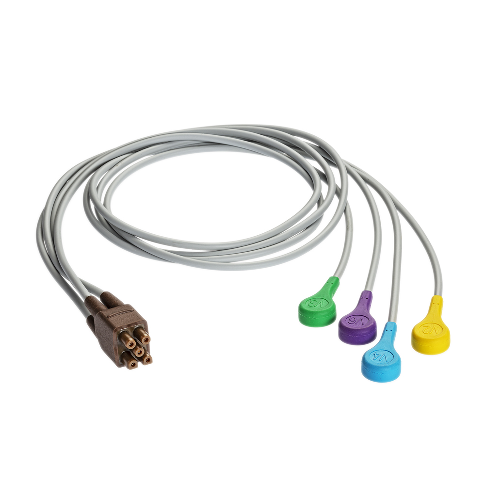 ECG Leadwire Set, 4-LEAD, Snap, AHA, 74cm/29in