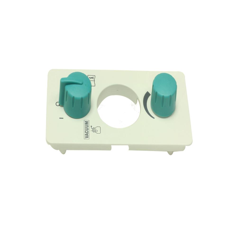 Suction Control Panel Assembly with White, Soft Teal Knobs Suction Control Panel Assembly with White, Soft Teal Knobs