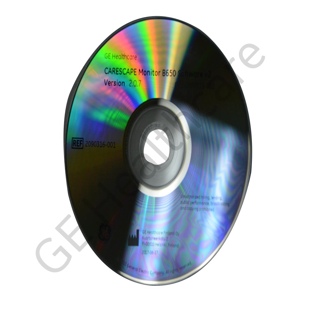 CARESCAPE B650 Software Disaster Recovery Kit v2.0.7