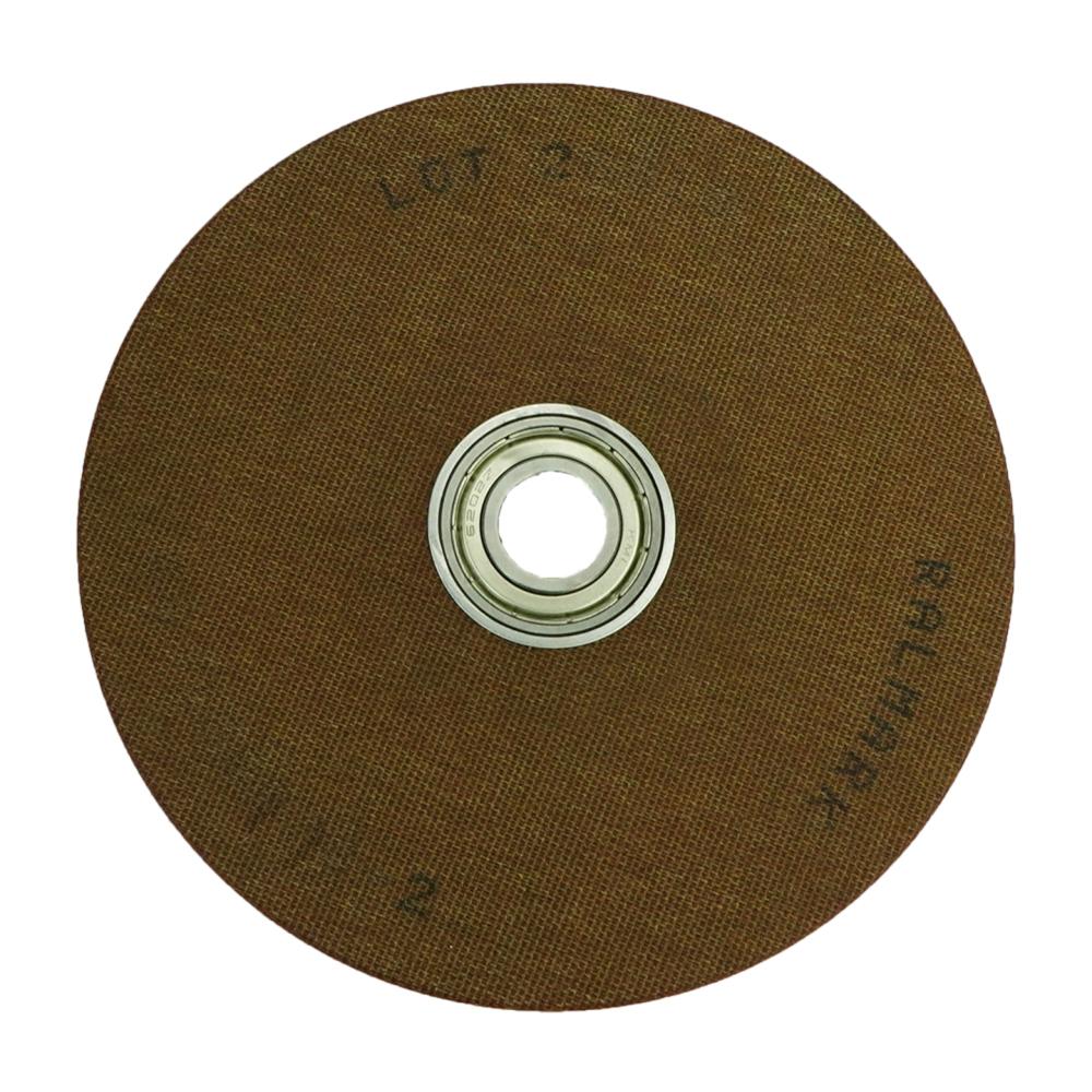 ID 0.590 OD 05.750 LG 0.420 GROOVE DIA 05.250 FACE 0.420 PHENOLIC WITH BALL BRG INSERT ID 0.590 OD 05.750 LG 0.420 GROOVE DIA 05.250 FACE 0.420 PHENOLIC WITH BALL BRG INSERT