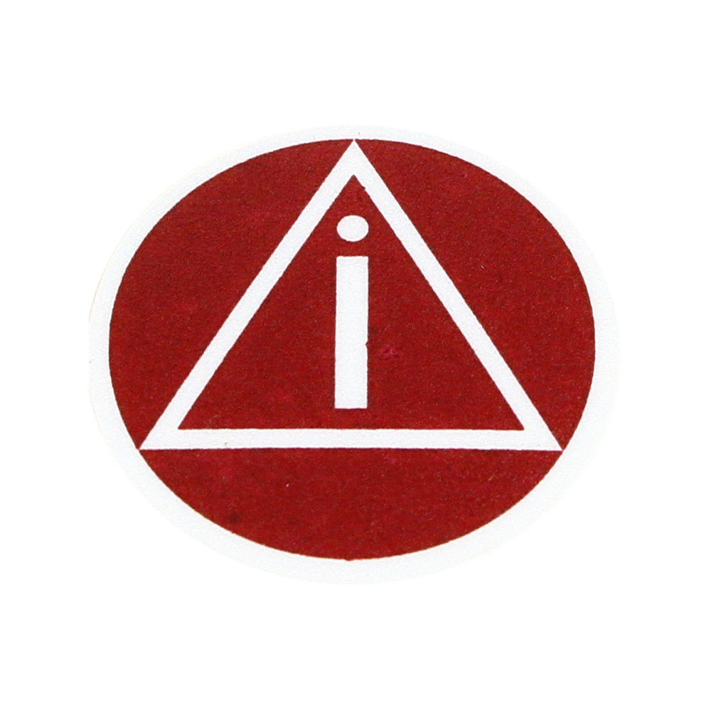 Emergency Stop (E-STOP) Warning Label for RICM I Emergency Stop (E-STOP) Warning Label for RICM I