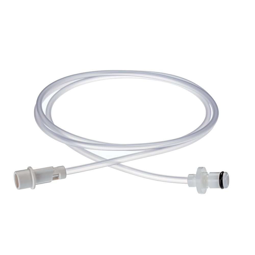 Gas exhaust line, white conical and Colder, disposable, 0.18 m/7 in
