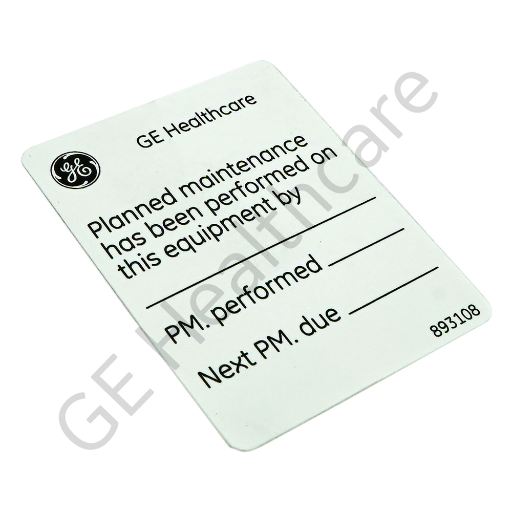 SPARE PART- UPDATE STICKER- PLANNED MAINTENANCE KIT, Patient Monitoring ...