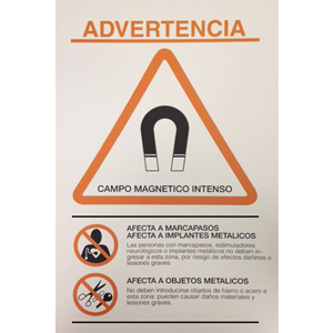 MRI Warning Sign, Spanish