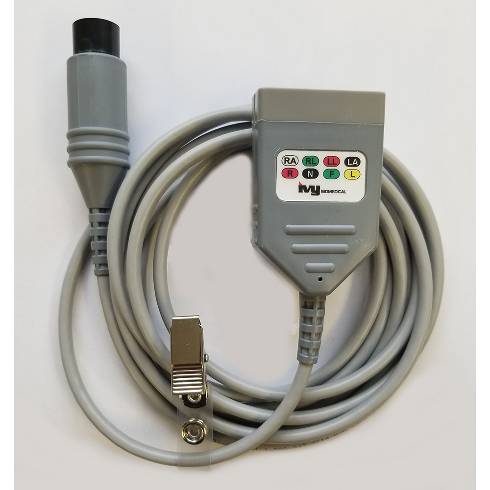 Ivy 4 Lead ECG Patient Cable, 10 ft (L), AHA and IEC colors