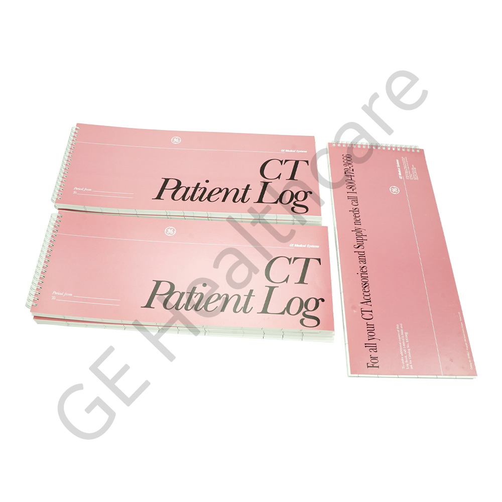 GE CT Patient Log Books | CT Logbooks | Computed Tomography (CT ...