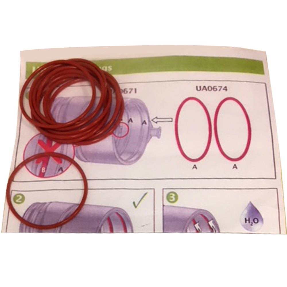 Silicone Spare O-Rings (UA0674) for use with BK Medical Water Standoff Collar (UA0671)