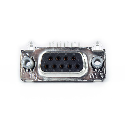 Connector Receptacle Right Angle (RA) 9P with RIVETS